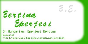 bertina eperjesi business card